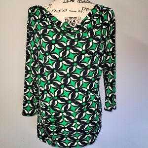 Jules&Leopold black/green/white dress top in Large.